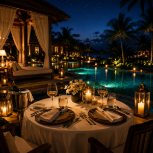 Noite especial em resort